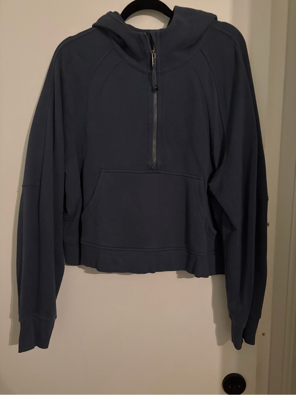 lululemon athletica Cropped Half-Zip Hoodie in Slate Blue